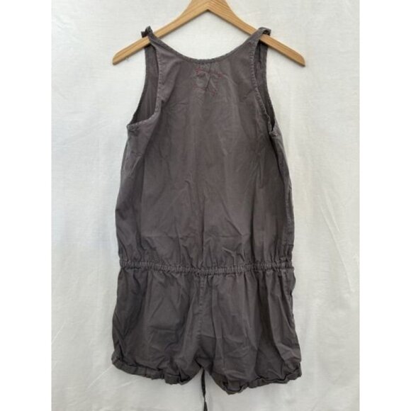 Daft Bird Romper Gray Drawstring Cotton Sleeveless Casual Summer Shorts Size S - Picture 2 of 9